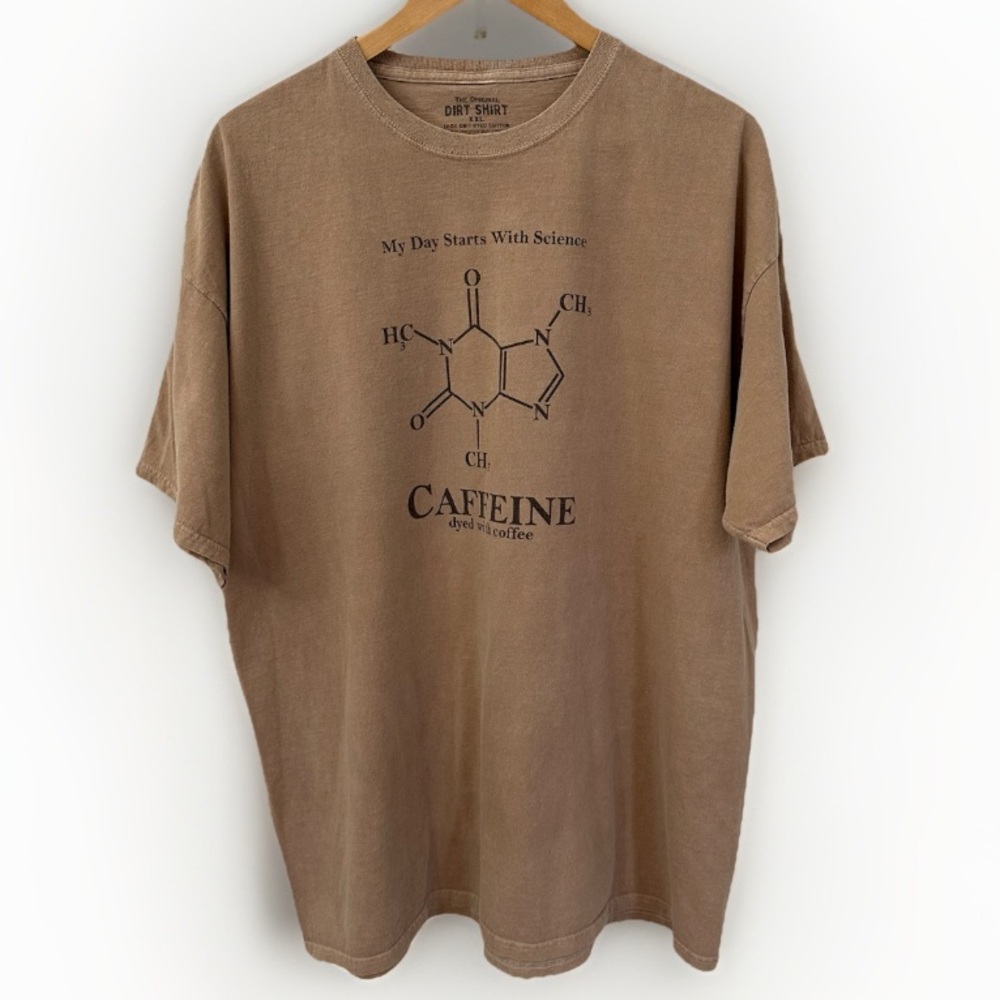 The Original Dirt Shirt Coffee Dyed Graphic Tee Brown Unisex Size XXL‎